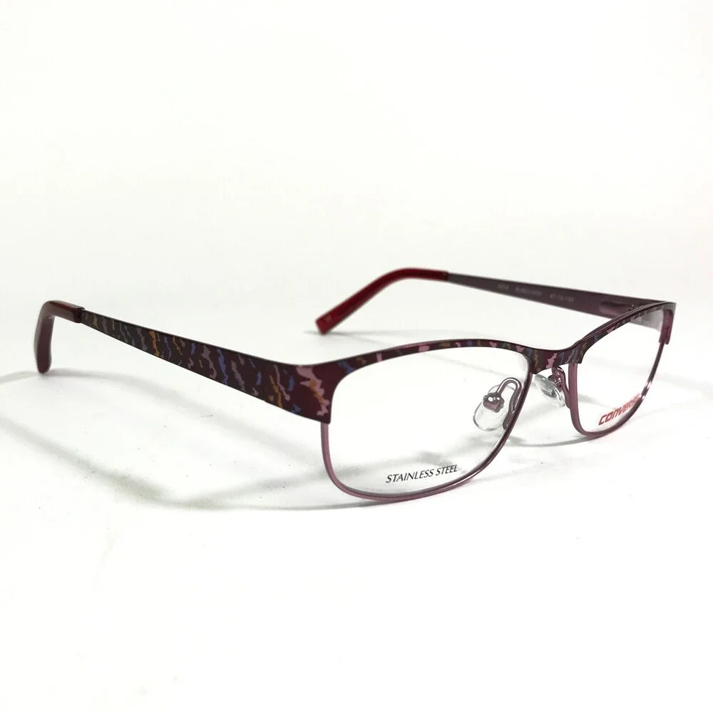 Converse Kids Eyeglasses Frames K014 BURGUNDY Pink Rectangular 47-15-130